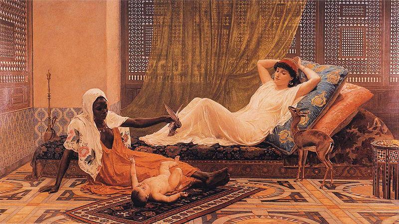 Frederick Goodall A New Light in the Harem oil painting picture